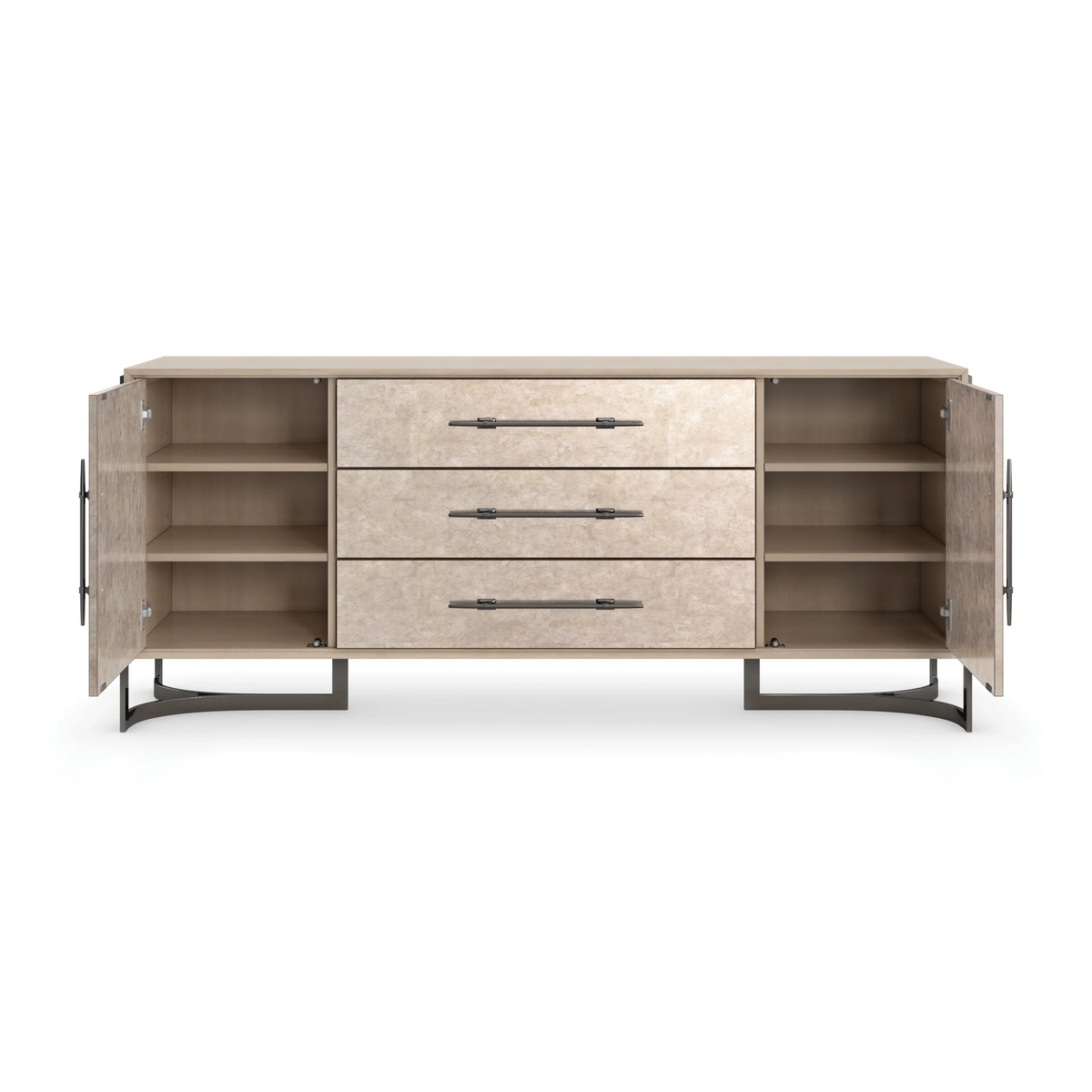 Caracole Foiled Again Buffet – close-up – Lusso Furniture Miami