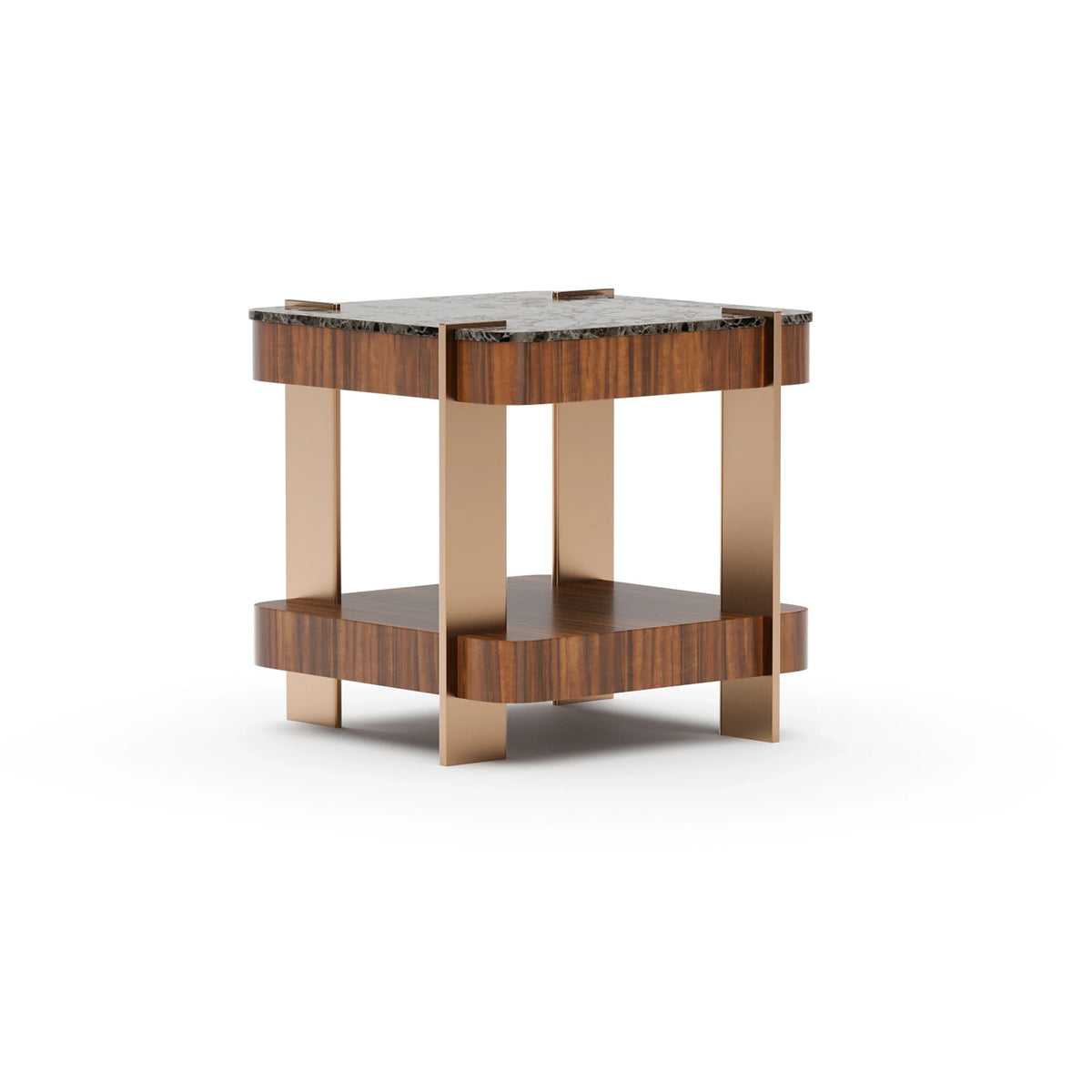 Caracole Altura Square Side Table – angle view – Lusso Furniture Miami