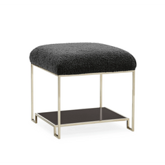 Caracole Thoroughly Modern Ottoman – front view – Lusso Furniture Miami