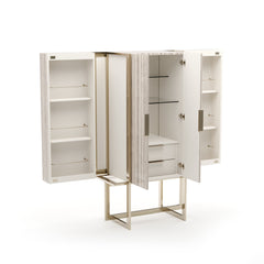 Caracole Wish You Were Here Bar Cabinet – close-up – Lusso Furniture Miami