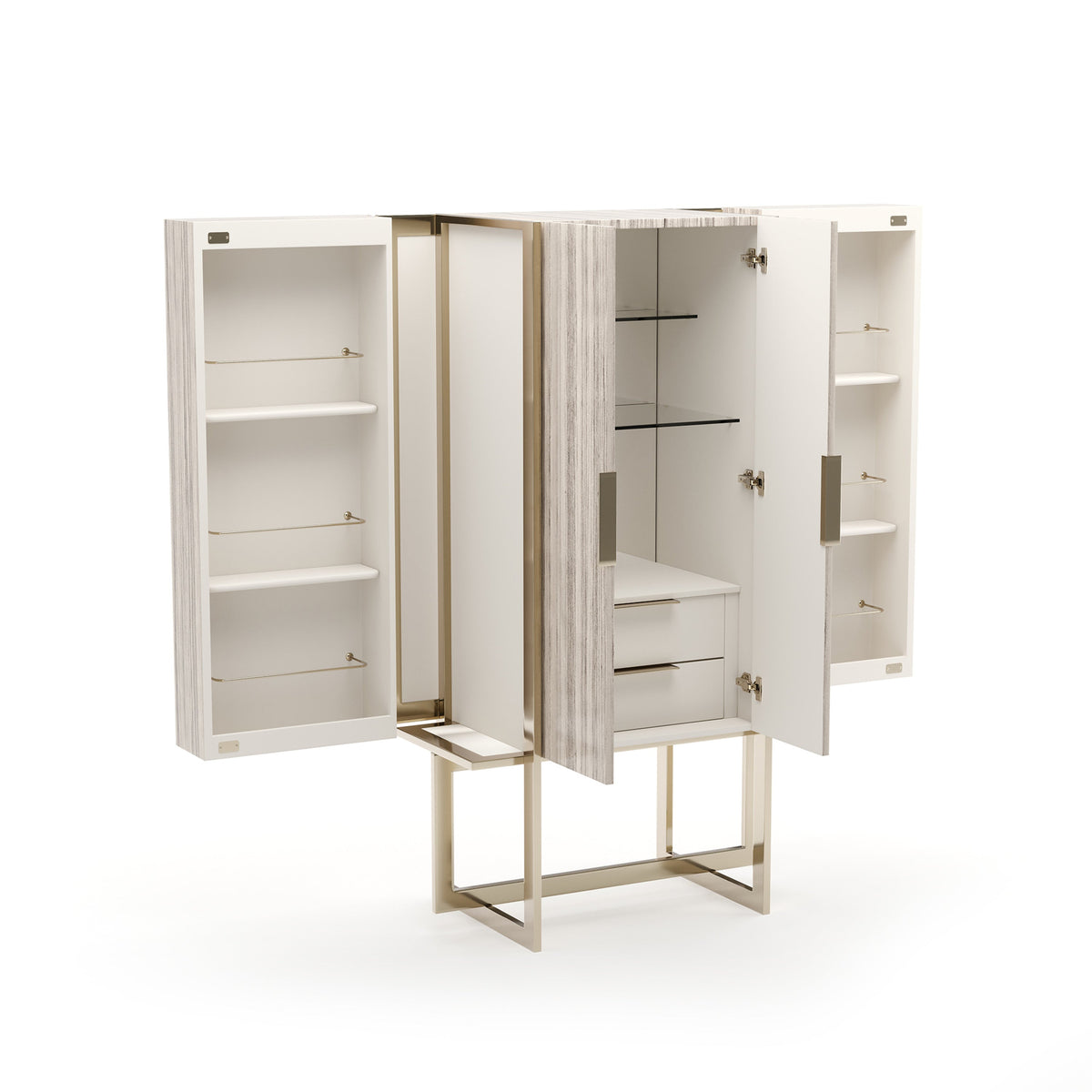 Caracole Wish You Were Here Bar Cabinet – close-up – Lusso Furniture Miami