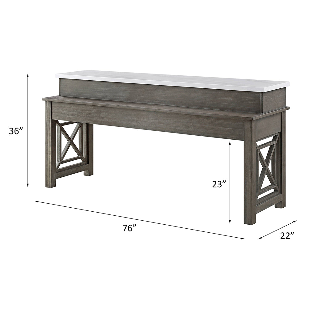 ACME Wandella Counter Height Table Set – view 15 – Lusso Furniture Miami