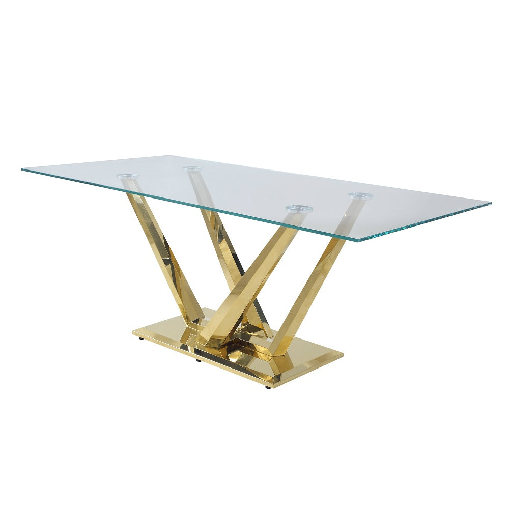 ACME Barnard Dining Table – angle view – Lusso Furniture Miami