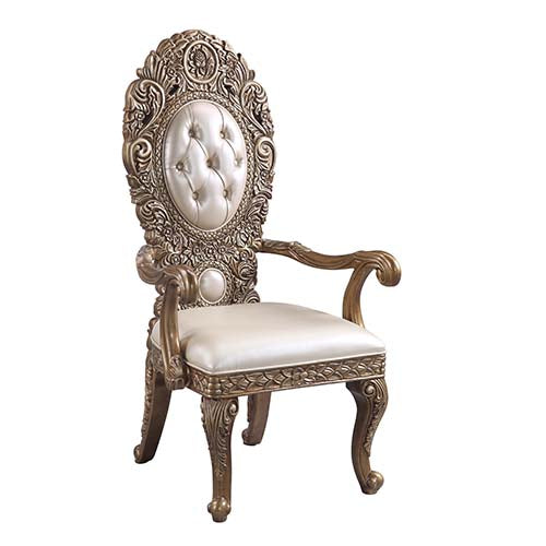 ACME Constantine Arm Chair Set of 2 – front view – Lusso Furniture Miami
