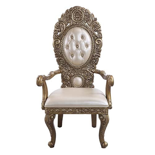 ACME Constantine Arm Chair Set of 2 – side view – Lusso Furniture Miami