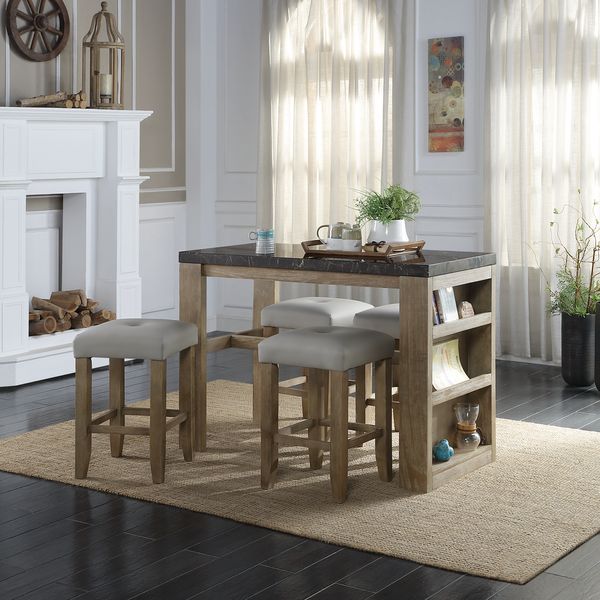 ACME Charnell Padded Counter Height Stool Set of 2 – back view – Lusso Furniture Miami