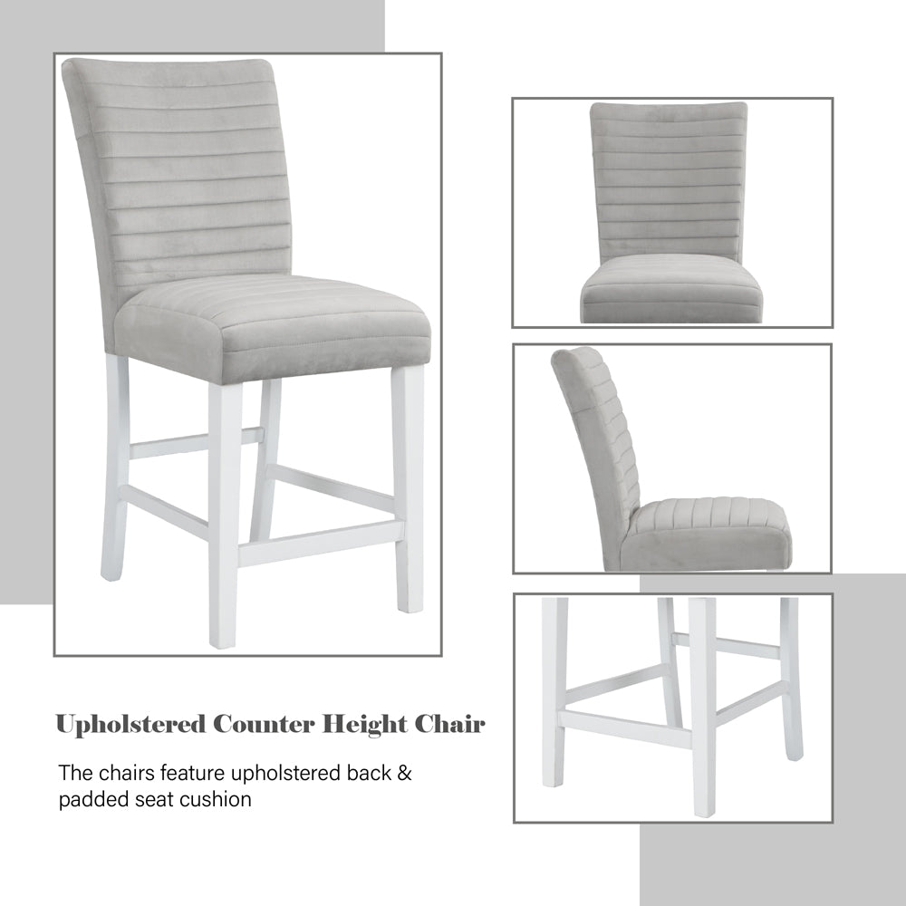 ACME Elizaveta Counter Height Chair 2 Piece Set – finish detail – Lusso Furniture Miami
