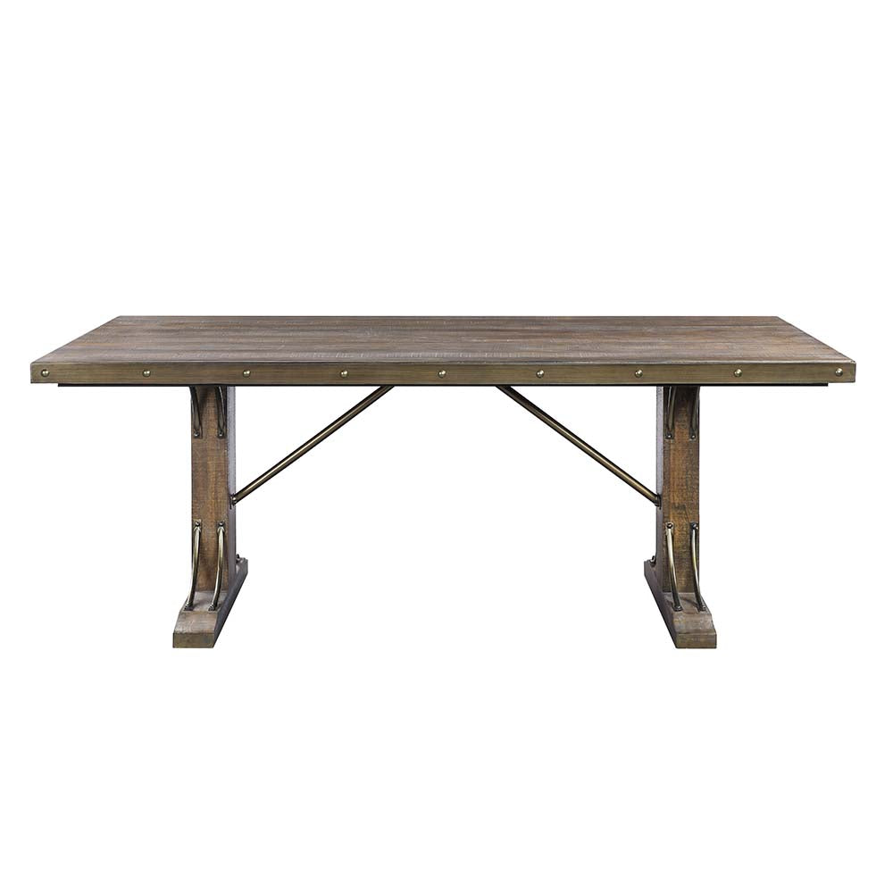 ACME Raphaela Dining Table – angle view – Lusso Furniture Miami