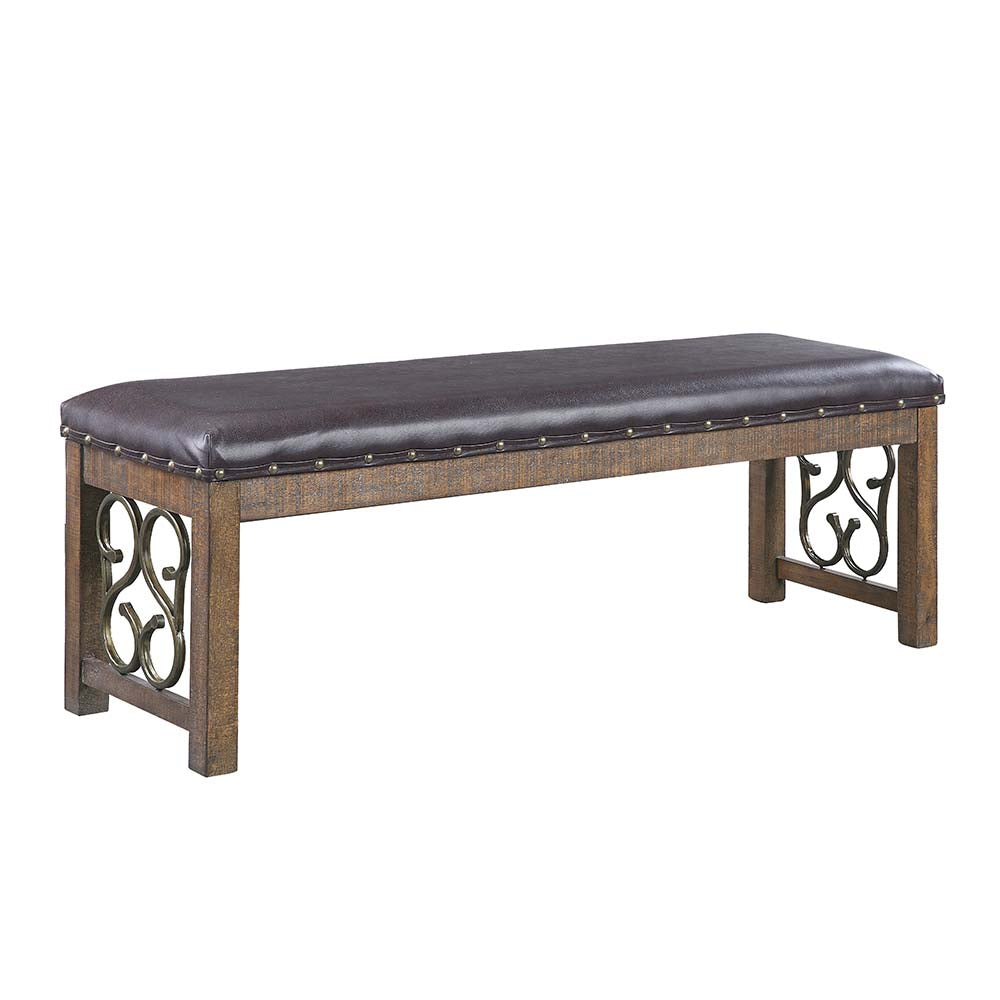 ACME Raphaela Bench – front view – Lusso Furniture Miami