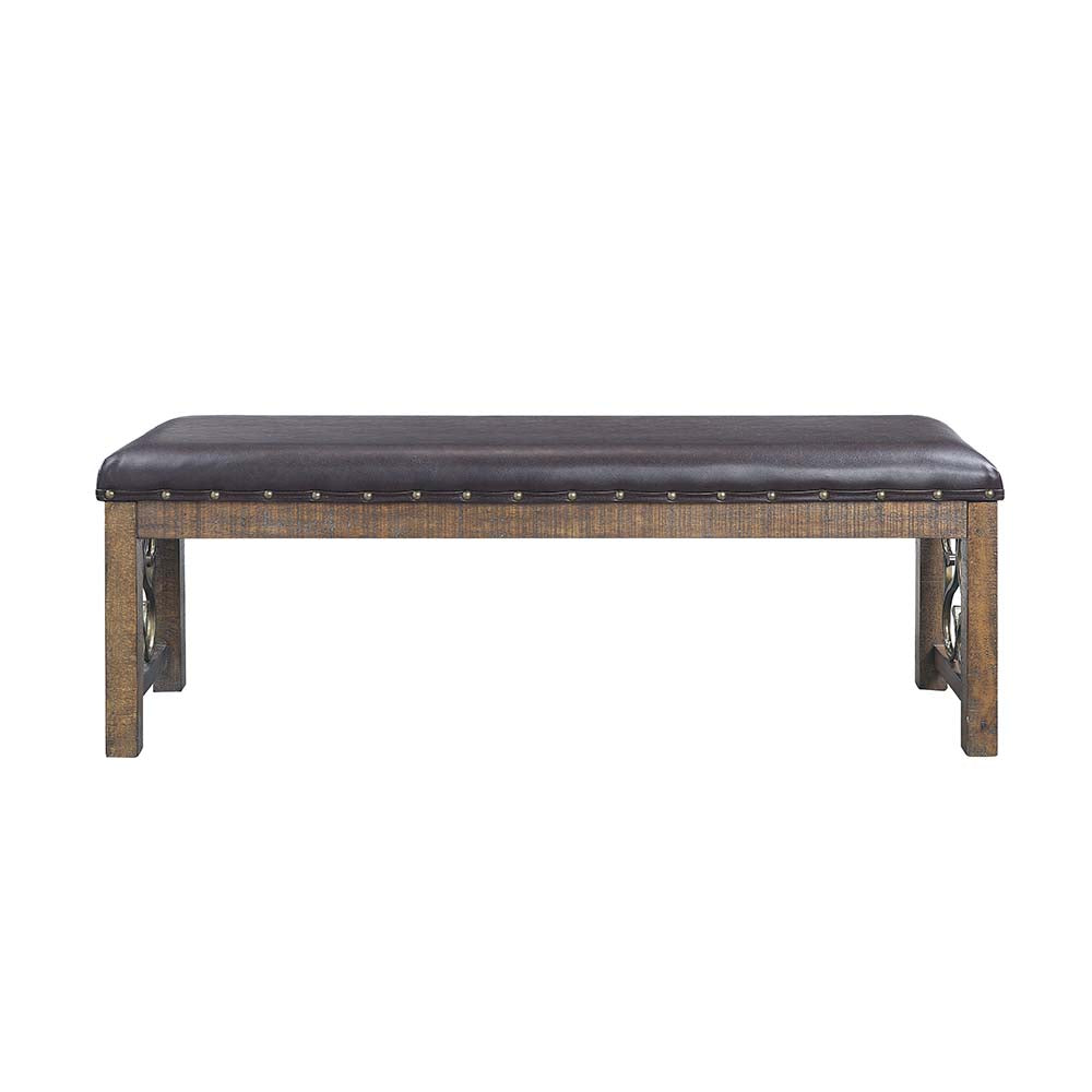 ACME Raphaela Bench – angle view – Lusso Furniture Miami