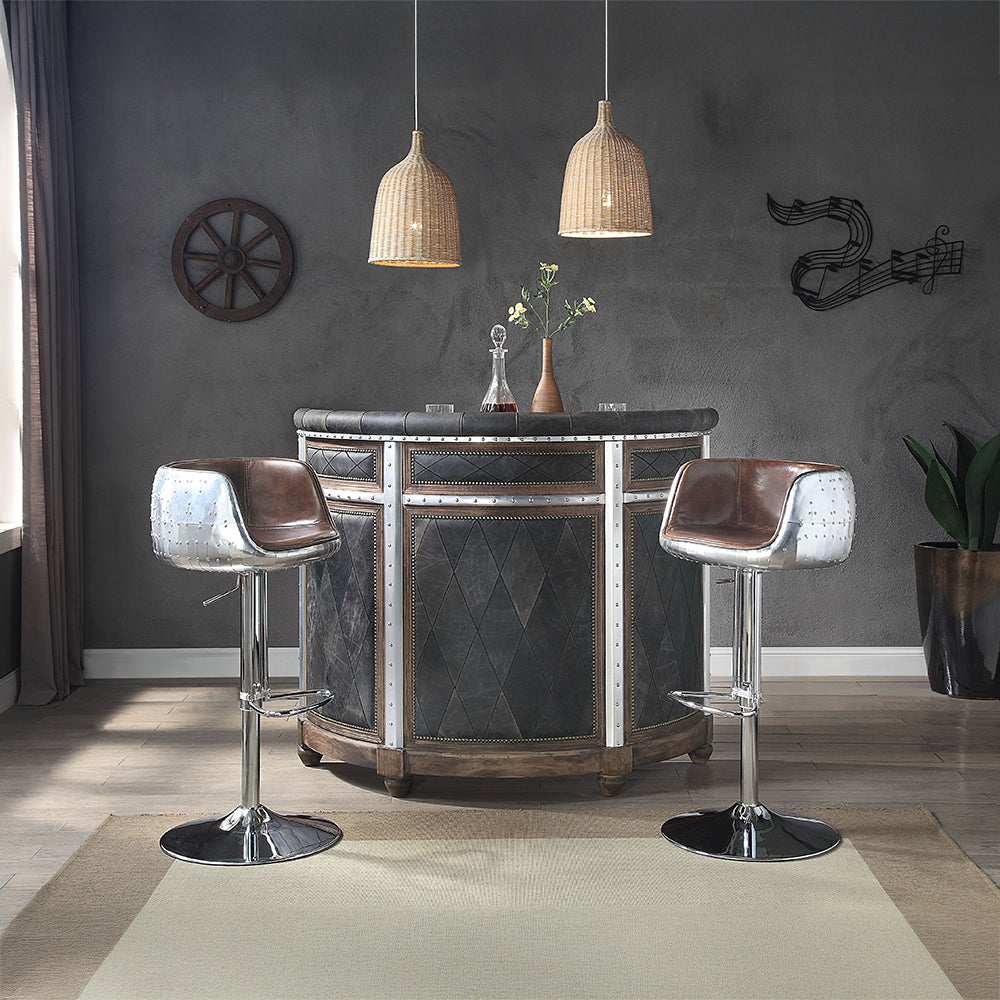 ACME Rahma Bar Table – angle view – Lusso Furniture Miami