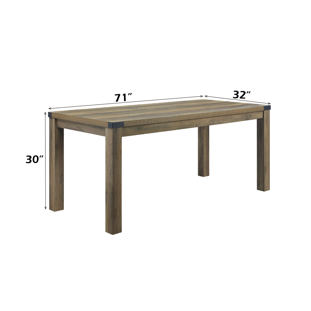 ACME Abiram Dining Table – back view – Lusso Furniture Miami