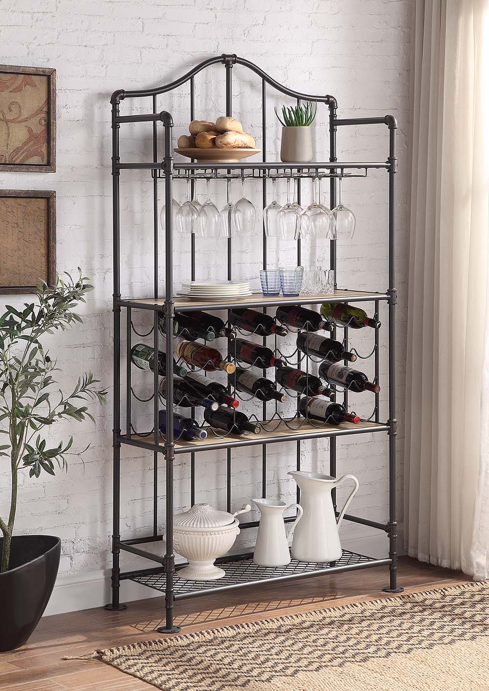 ACME Edina Wine Rack – front view – Lusso Furniture Miami