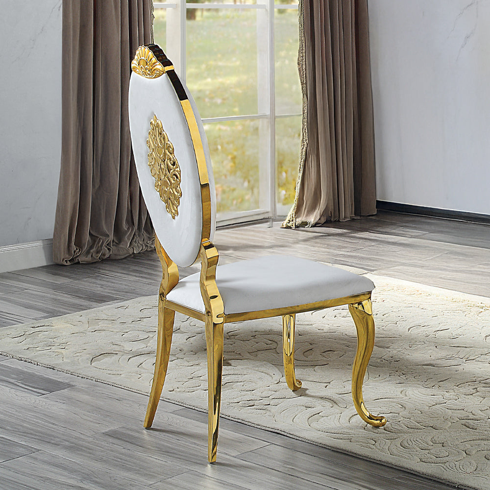 ACME Fallon Side Chair Set of 2 – front view – Lusso Furniture Miami