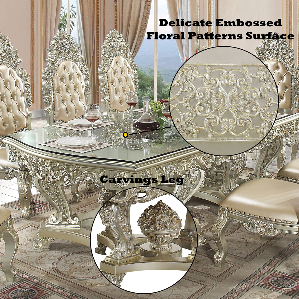 ACME Sorina Dining Table – top view – Lusso Furniture Miami