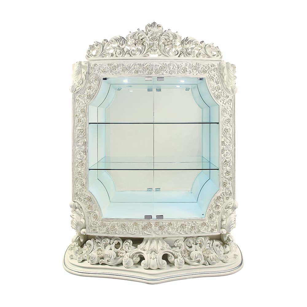 ACME Adara Curio Cabinet – angle view – Lusso Furniture Miami