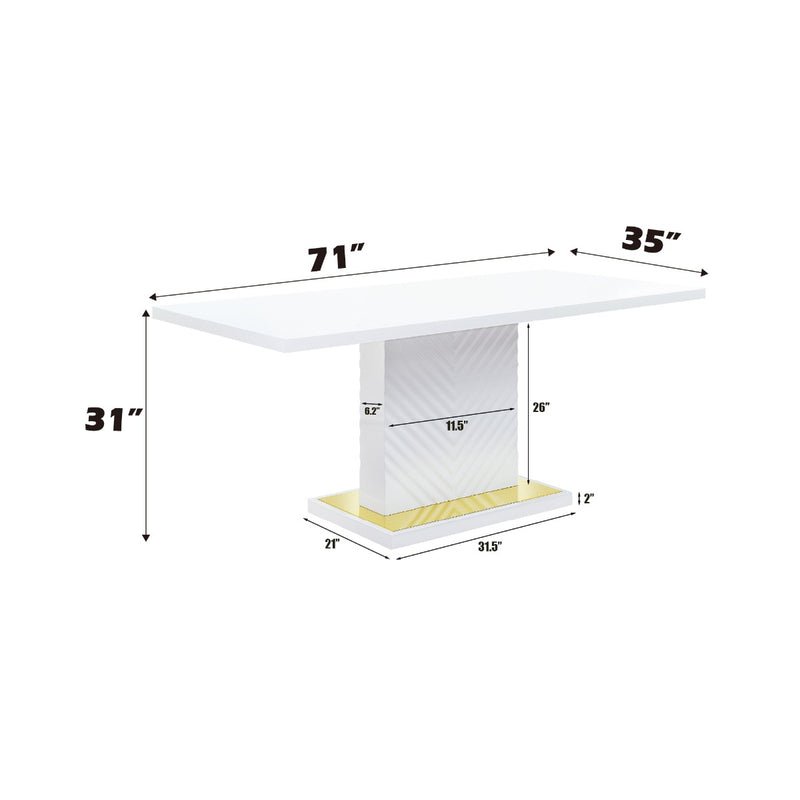 ACME Gaines Pedestal Dining Table-zoom-