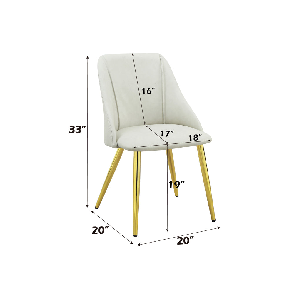 ACME Gaines Side Chair Set of 2 – top view – Lusso Furniture Miami