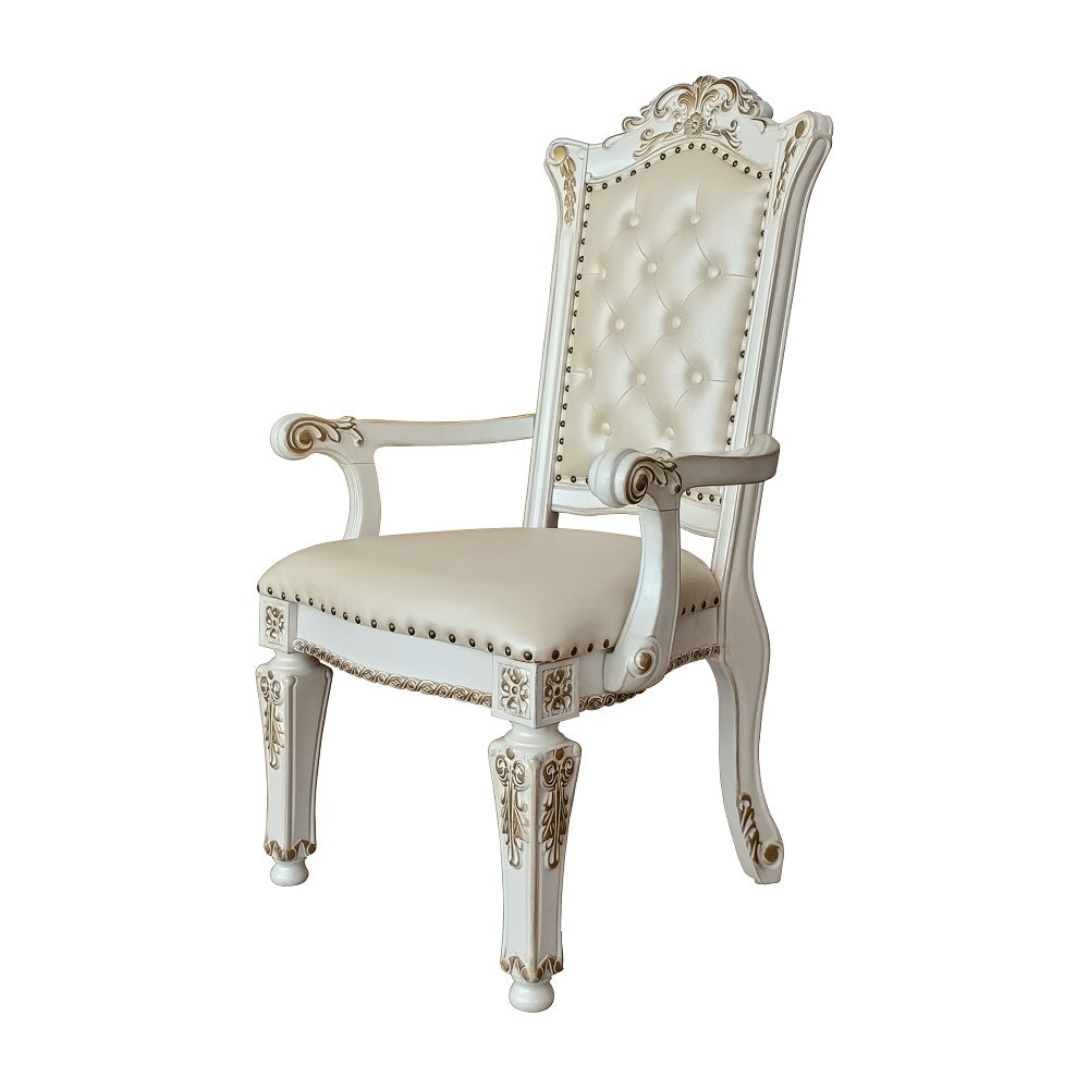 ACME Vendome Arm Chair Set of 2 – side view – Lusso Furniture Miami