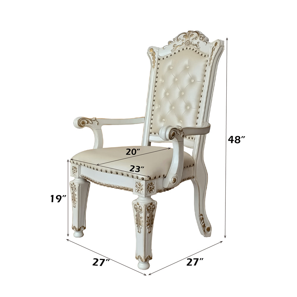 ACME Vendome Arm Chair Set of 2 – close-up – Lusso Furniture Miami