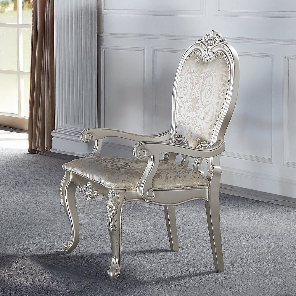 ACME Bently Arm Chair Set of 2 – front view – Lusso Furniture Miami