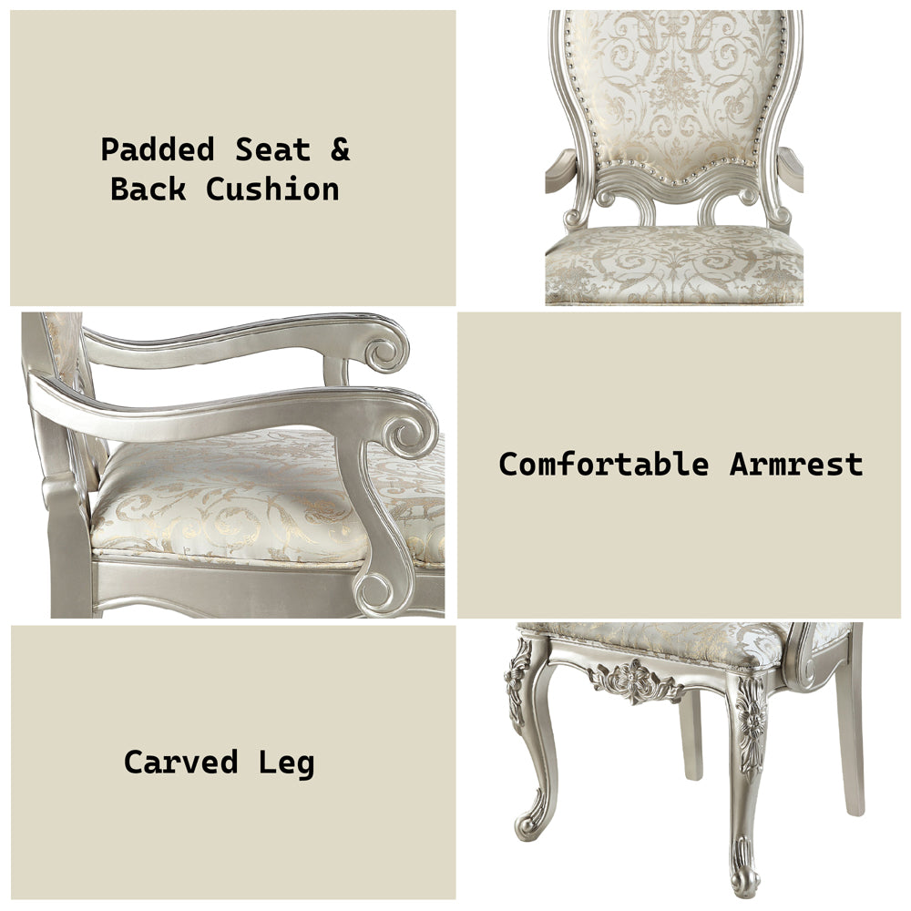 ACME Bently Arm Chair Set of 2 – alternate view – Lusso Furniture Miami