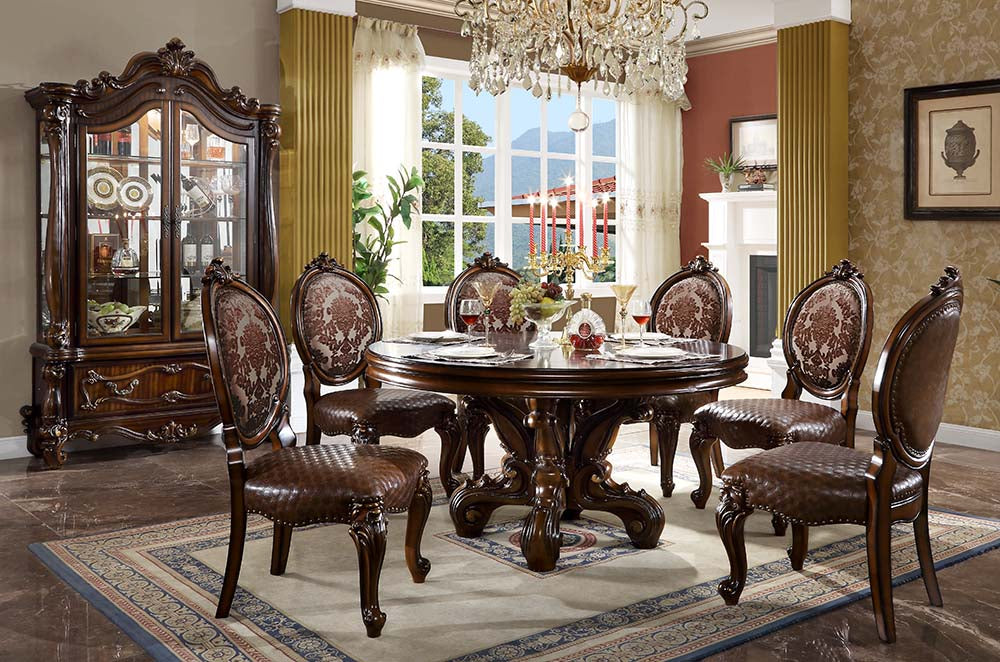 ACME Versailles Round Dining Table – front view – Lusso Furniture Miami