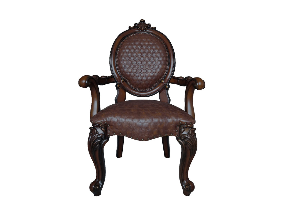 ACME Versailles Arm Chair Set of 2 – angle view – Lusso Furniture Miami