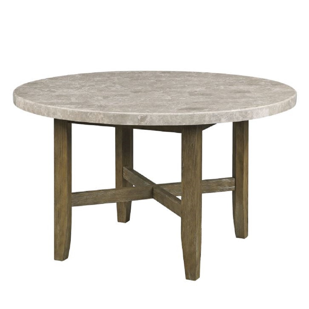 ACME Karsen Marble Top Dining Table – angle view – Lusso Furniture Miami