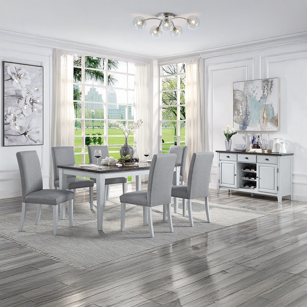 ACME Lanton Side Chair Set of 2 – top view – Lusso Furniture Miami