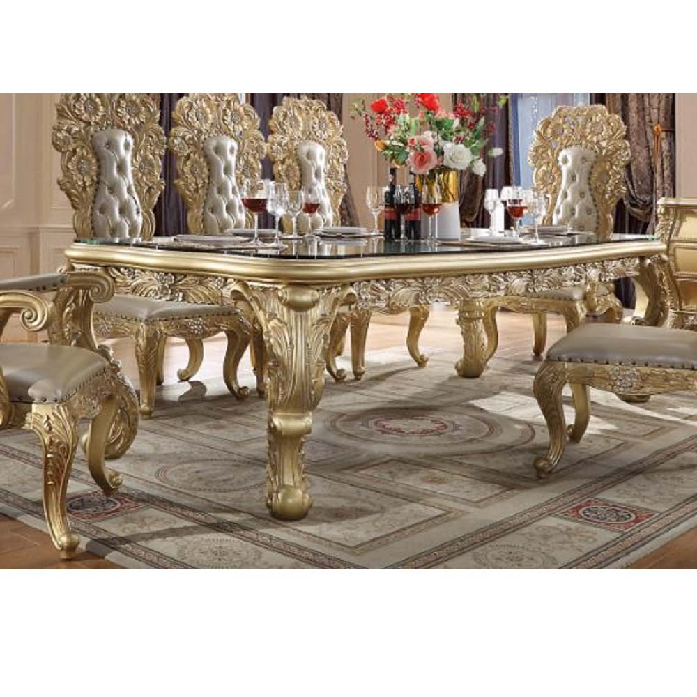 ACME Cabriole Dining Table – front view – Lusso Furniture Miami