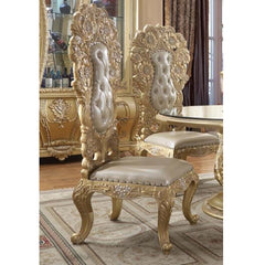 ACME Cabriole Side Chair Set of 2 – front view – Lusso Furniture Miami