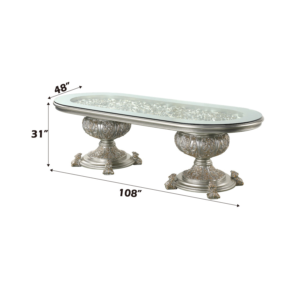 ACME Sandoval Dining Table – detail – Lusso Furniture Miami