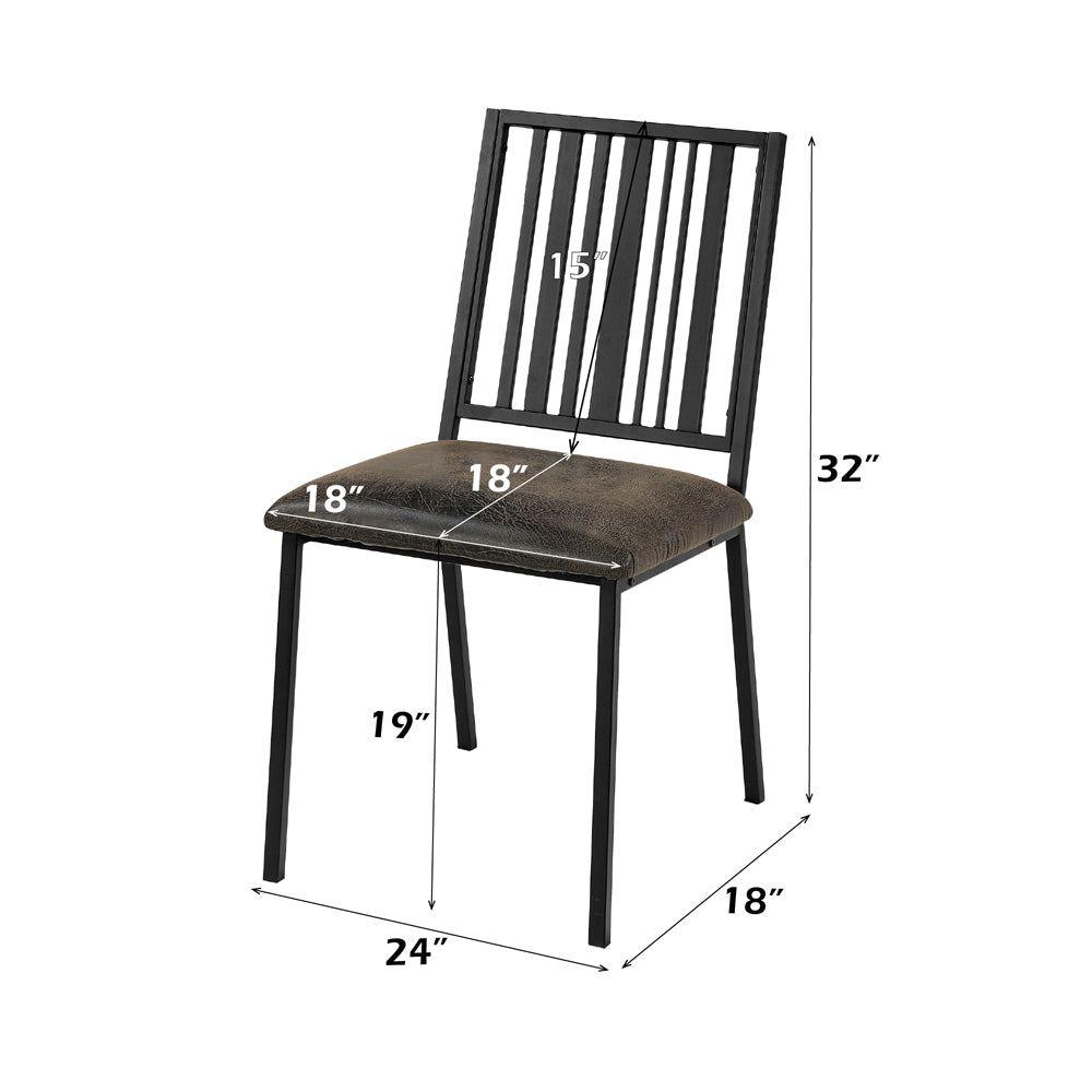 ACME Zudora Side Chair Set of 2 – top view – Lusso Furniture Miami