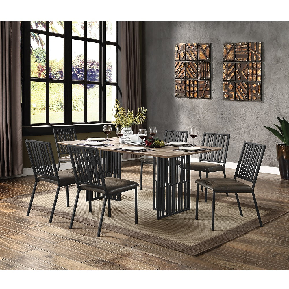 ACME Zudora Side Chair Set of 2 – angle view – Lusso Furniture Miami