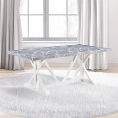 ACME Hollyn Dining Table – front view – Lusso Furniture Miami