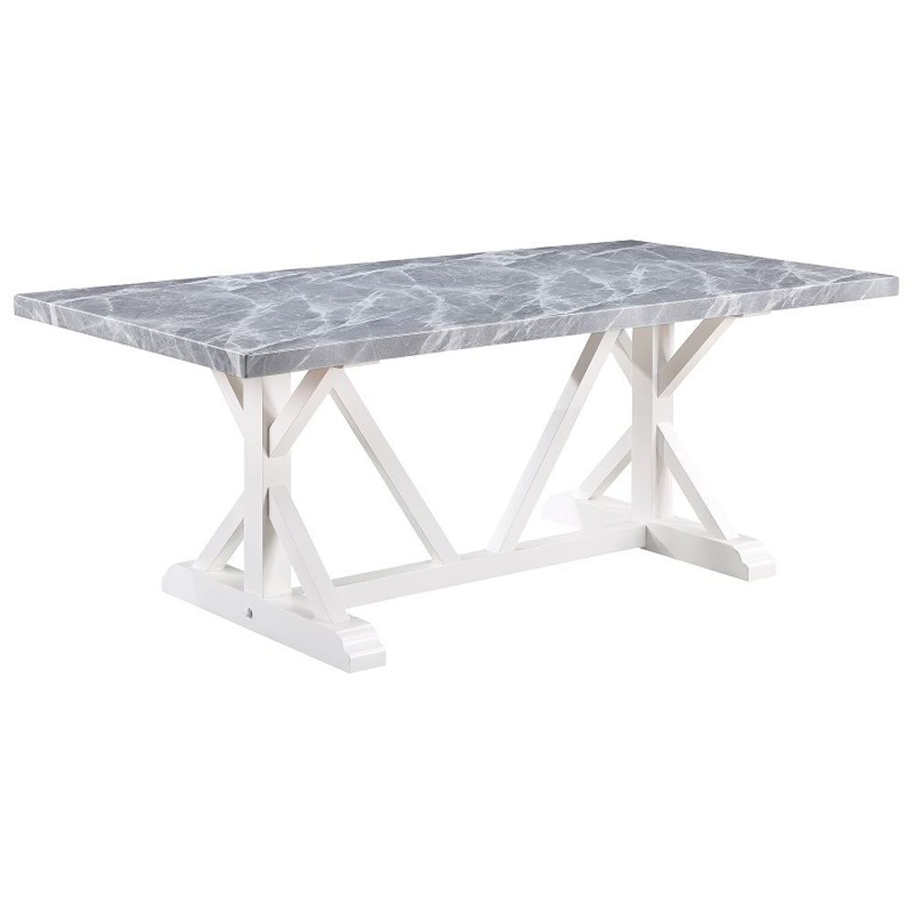 ACME Hollyn Dining Table – angle view – Lusso Furniture Miami