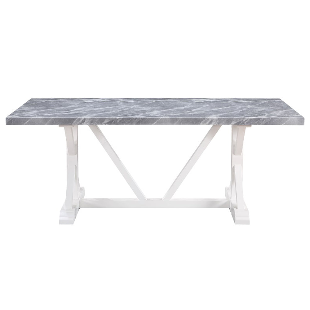 ACME Hollyn Dining Table – side view – Lusso Furniture Miami