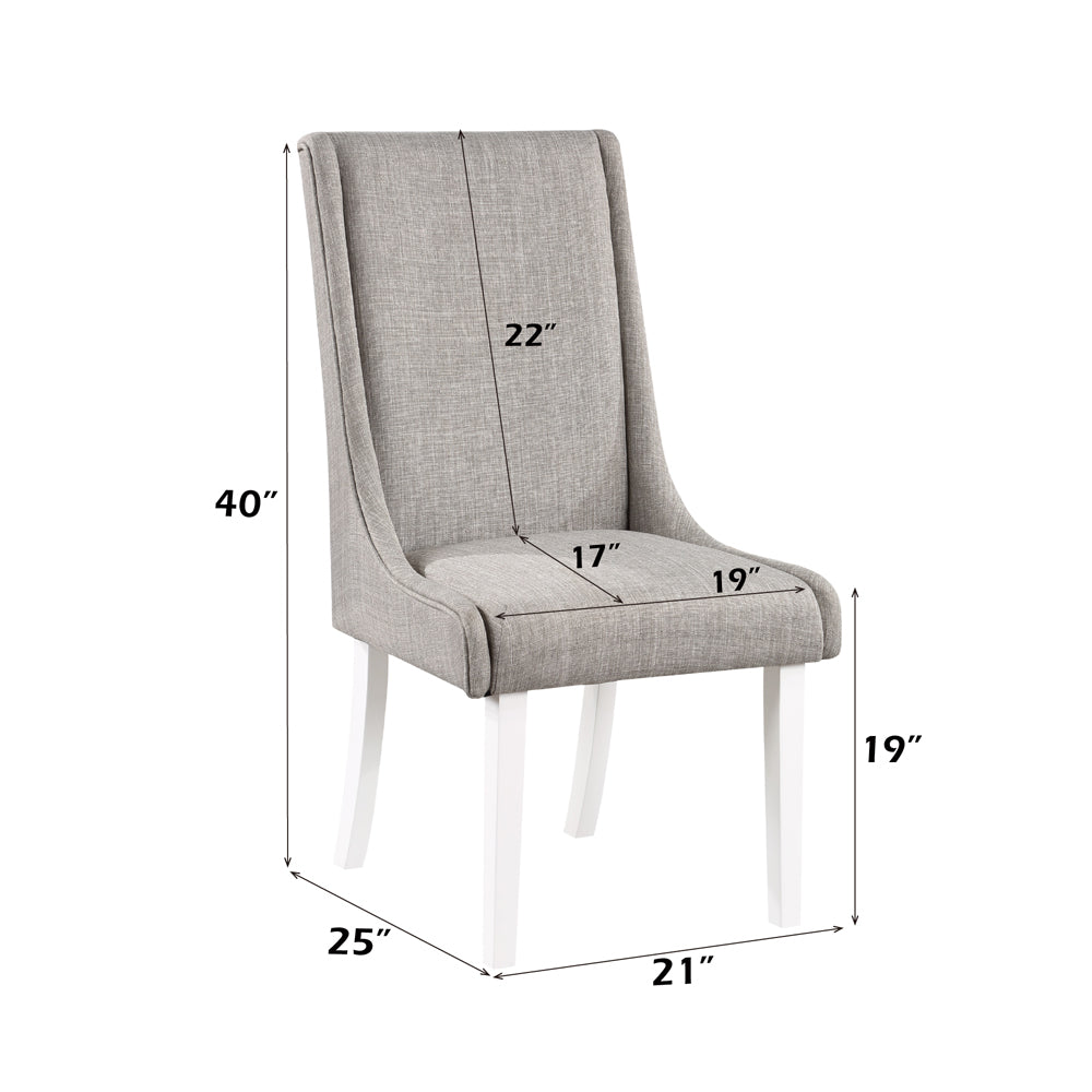 ACME Hollyn Side Chair Set of 2 – close-up – Lusso Furniture Miami