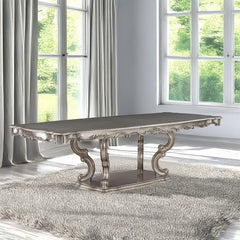 ACME Ariadne Pedestal Dining Table – front view – Lusso Furniture Miami