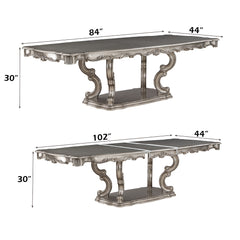 ACME Ariadne Pedestal Dining Table – top view – Lusso Furniture Miami