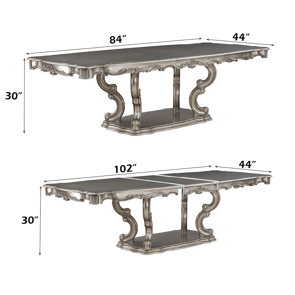 ACME Ariadne Pedestal Dining Table – top view – Lusso Furniture Miami