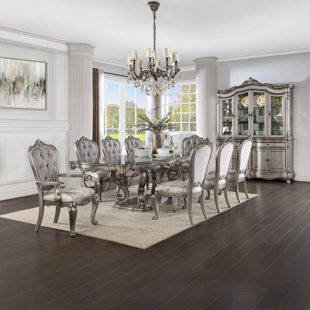 ACME Ariadne Pedestal Dining Table – close-up – Lusso Furniture Miami