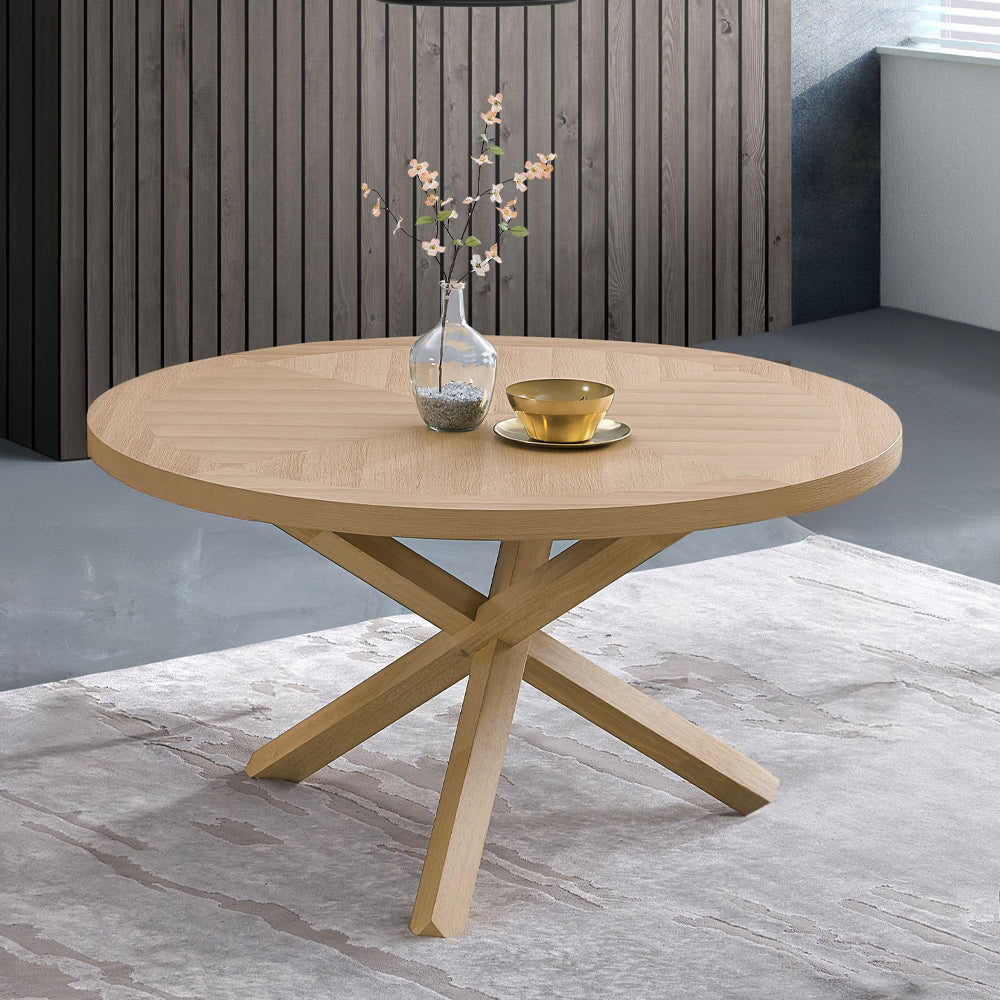ACME Kasem Round Dining Table – front view – Lusso Furniture Miami