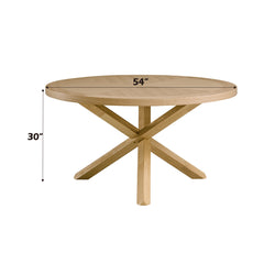 ACME Kasem Round Dining Table – room setting – Lusso Furniture Miami