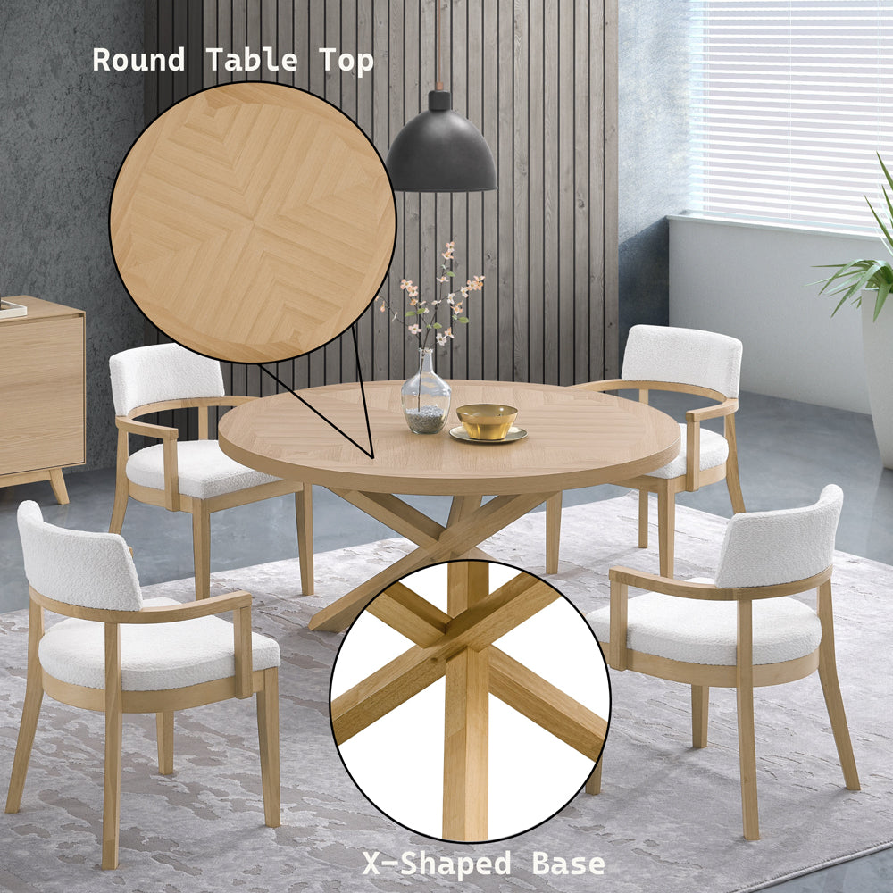 ACME Kasem Round Dining Table – back view – Lusso Furniture Miami