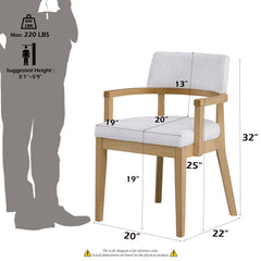 ACME Kasem Arm Chair Set of 2 – back view – Lusso Furniture Miami