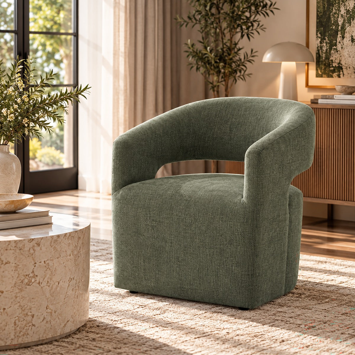 ACME Libni Swivel Arm Chair – view 17 – Lusso Furniture Miami