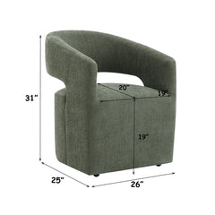 ACME Libni Swivel Arm Chair – view 18 – Lusso Furniture Miami