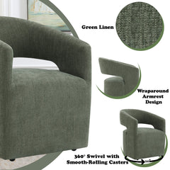 ACME Libni Swivel Arm Chair – view 19 – Lusso Furniture Miami